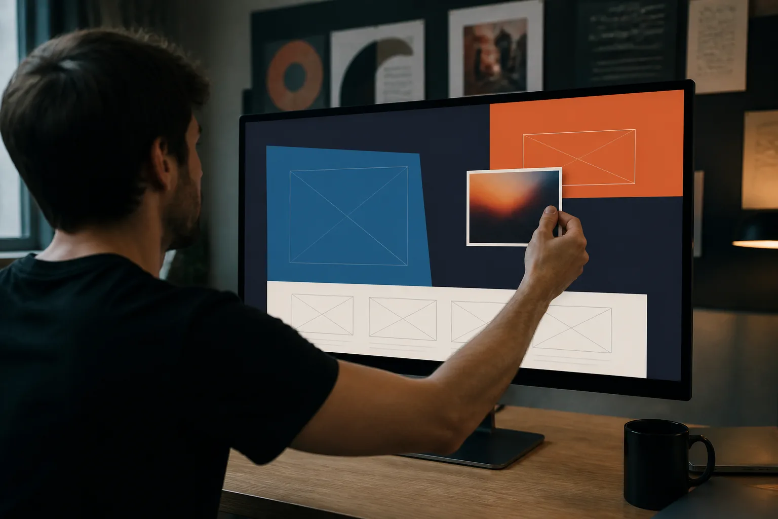 A visual web canvas with a CMS collection panel open.